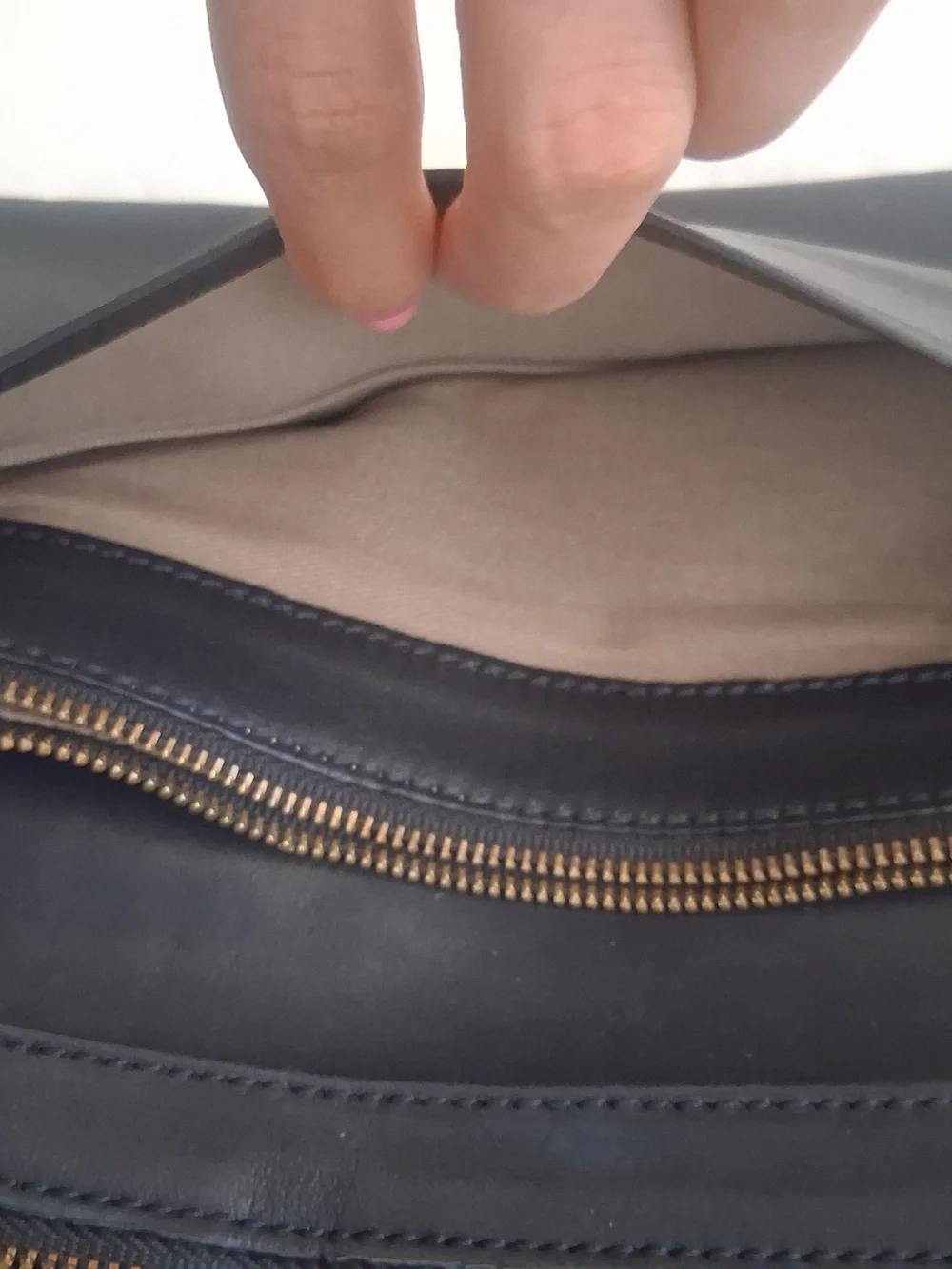 Ann Taylor Black Wristlet Clutch with Gold Chain